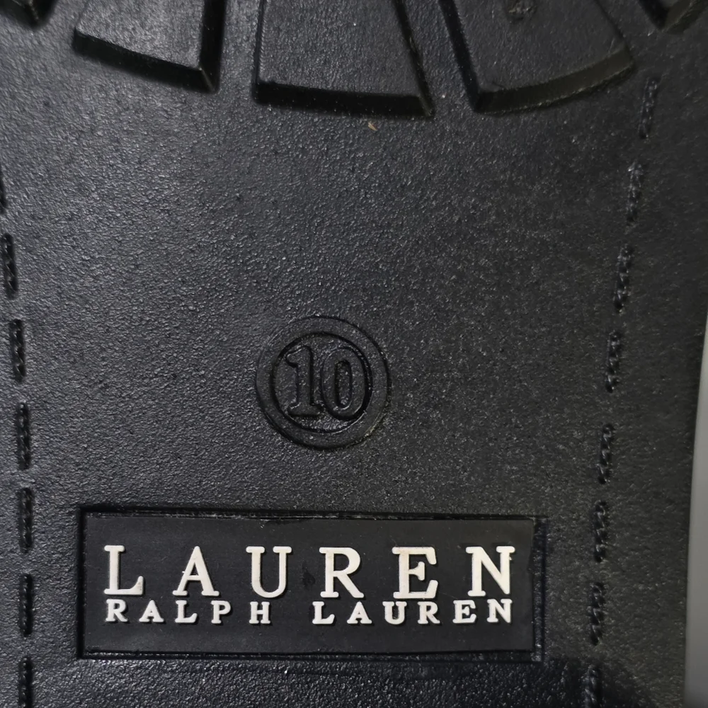 Lauren Ralph Lauren Rossalyn II Plaid Rubber Rain Boots w/Adjustable Strap. 10
